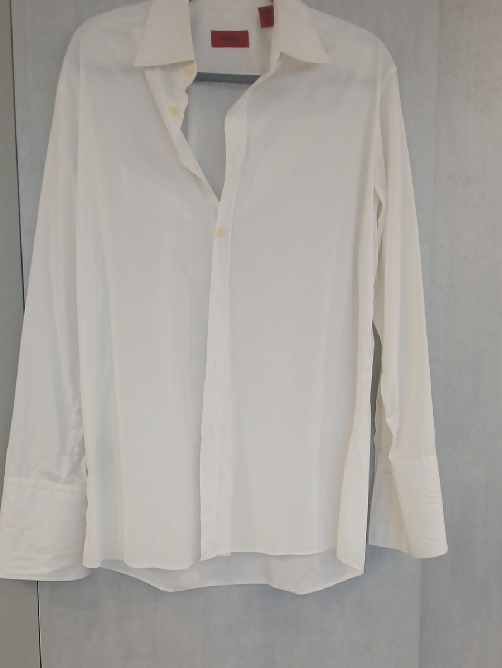 Hugo Boss White Men's Dress Shirt - Classic Collar
